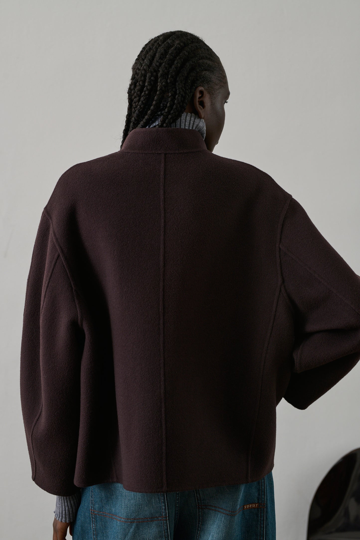 Manteau Windsor - Aubergine - Laine - Femme