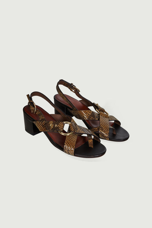 PYTHON FLORENTINE SANDALS
