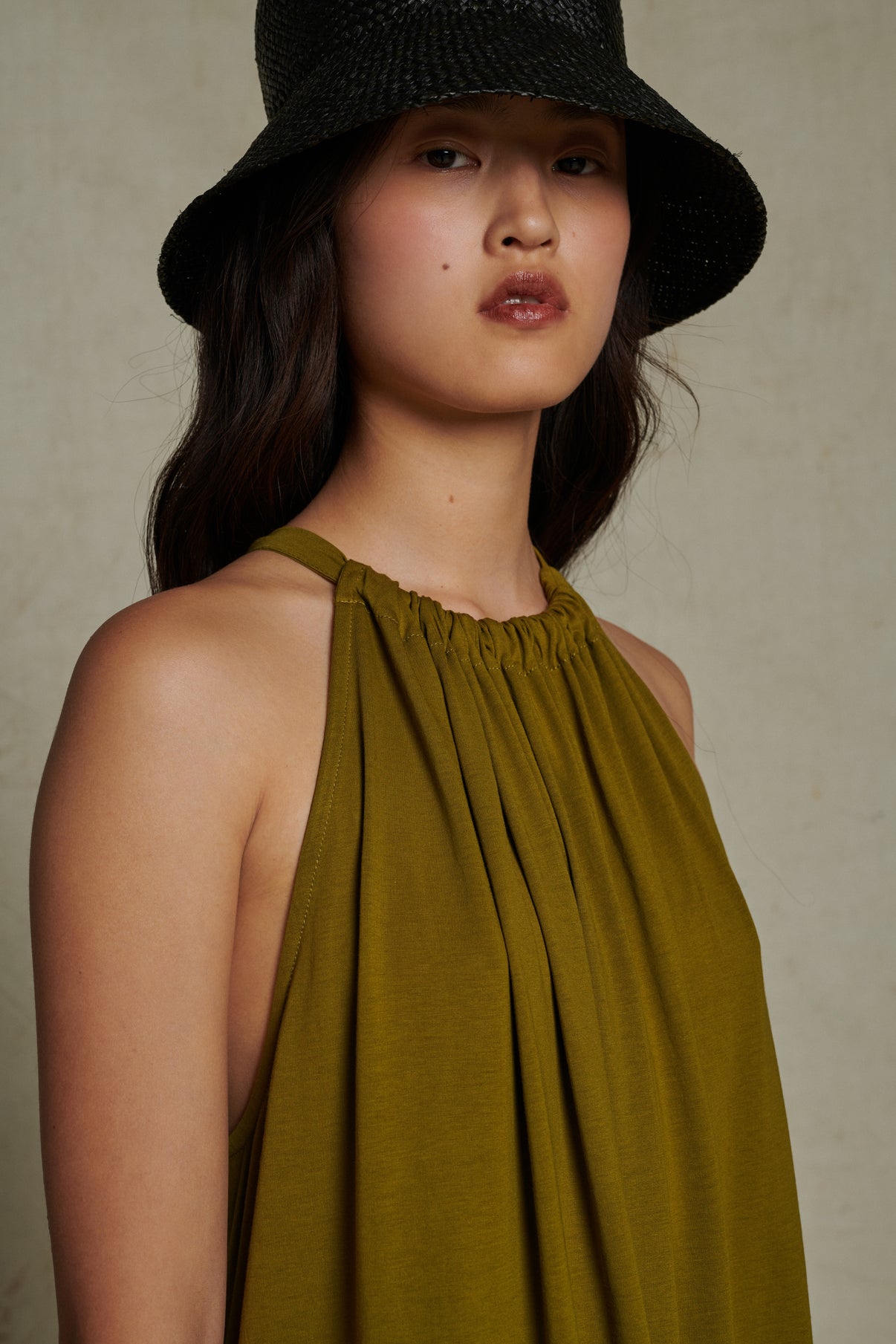 Robe Amel - Kaki - Coton - Femme vue 3