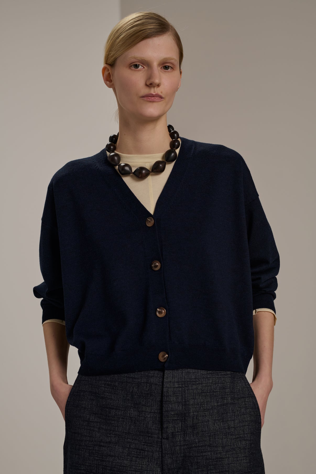 Cardigan Idem - Navy - Femme vue 1