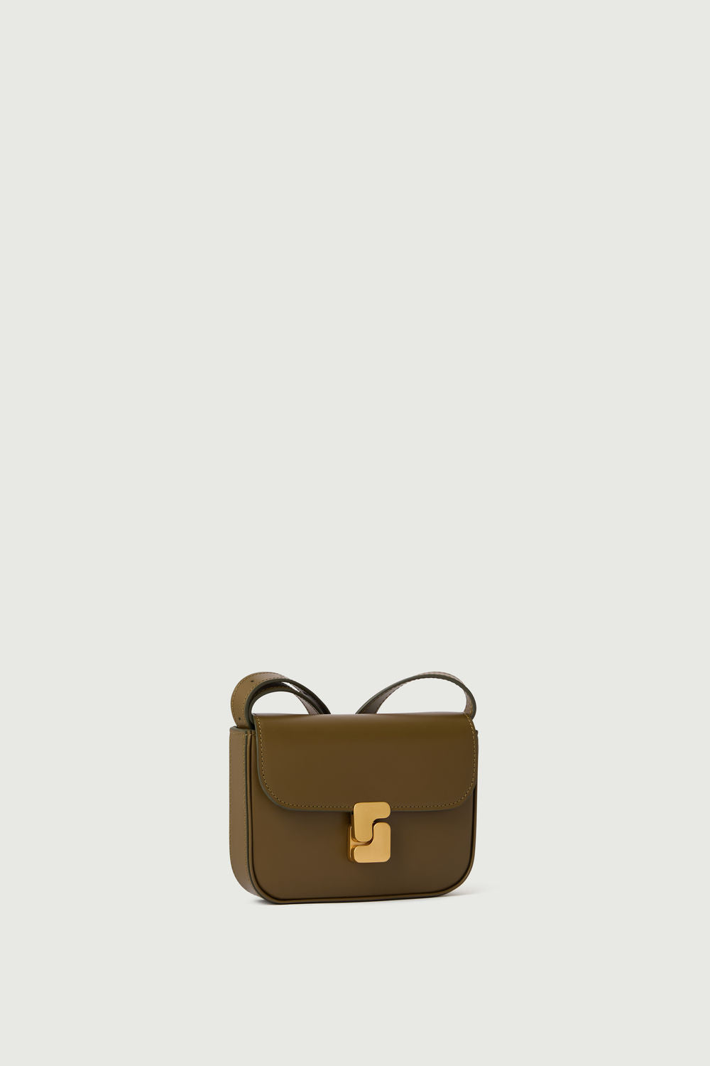 Sac Bell Very Mini - Kaki Doré - Cuir - Femme vue 3